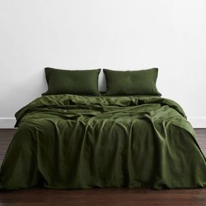 Bed Threads Olive Full/Queen Duvet Cover and Standard Pillow Cases